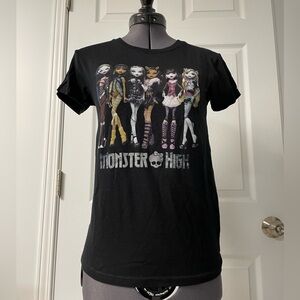 Monster High Black Graphic T-Shirt Women’s XS